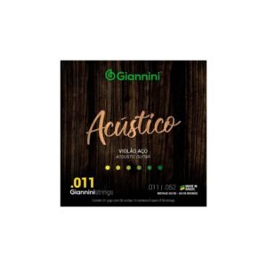 Encordoamento Para Violão Aço .011 Giannini GESPW Bronze Série Acústico